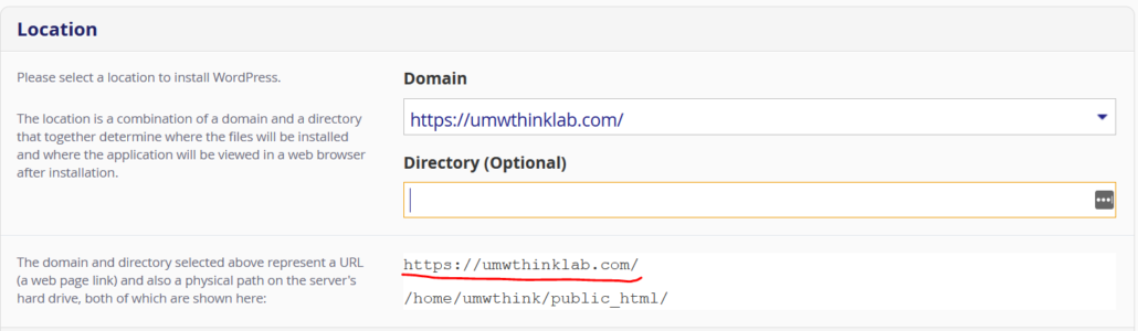 screenshot of removing location director