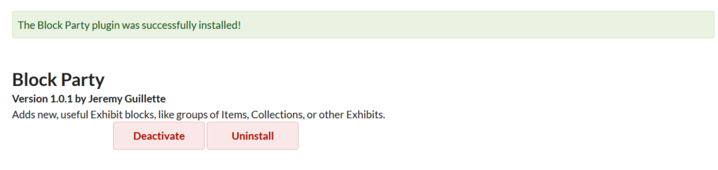What your screen should look like after your plugin was installed.