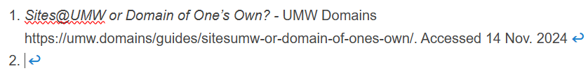 Footnote citations in Domain of One's own.